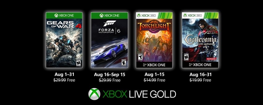 halcón pasos Peluquero Juegos Xbox Live con suscripción Gold para Agosto 2019 - ELSATE.com